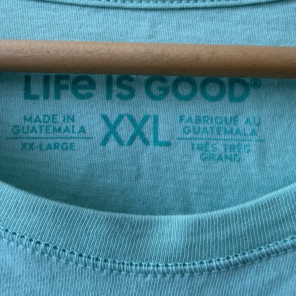 Life is Good Womens XXL Mint Green Daisy Graphic T-Shirt Short Sleeve Cotton Tee - Picture 4 of 5